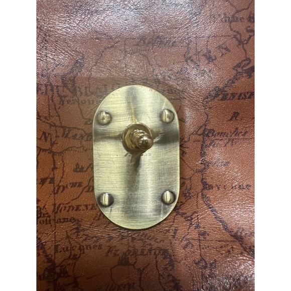 Patricia Nash Leather Veneto Crossbody Bag Signature Map Brown B000579 - Picture 11 of 14